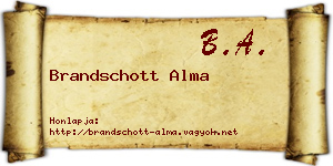 Brandschott Alma névjegykártya